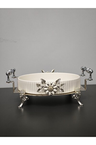 PARILTI HOME COLLECTİON Oven Dish Bowl Luxury Serving Plate Bowl Gold Silver ...