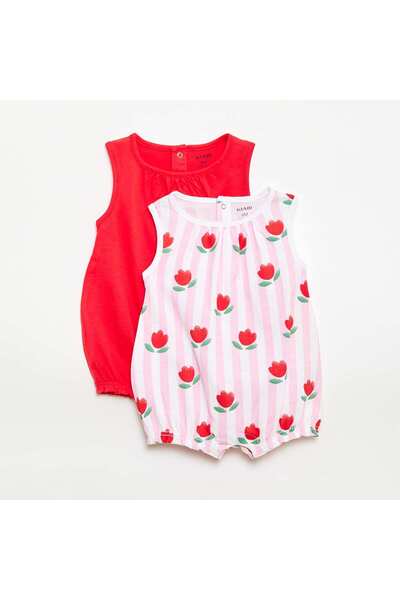 KIABI 2-Pack Sleeveless Rompers PINK
