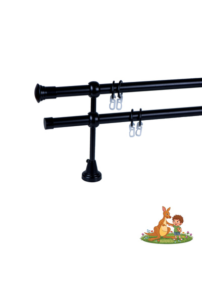 KLEIDECO Galerie dubla perdea AUSTRALIA, Metal, Diametru 19 mm, Capete MELBOU...