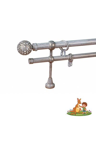 KLEIDECO Galerie dubla perdea BRAZILIA, Metal, Diametru 25 mm, Capete FORTALE...
