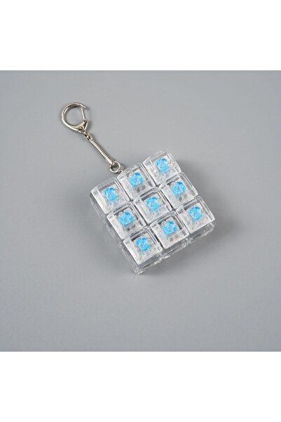 Choice11 9Keys White-1PC LED Light Keyboard Keychain Fidget Toy Clickable But...