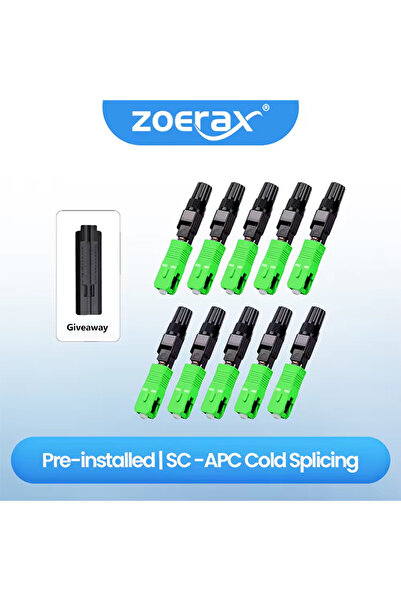 Choice 10PCS ZoeRax 10PCS SC APC Embedded Optic Fiber Quick Connector for FTT...