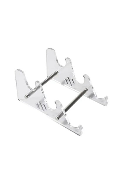 Choice White 3 tiers Transparent Acrylic Keyboard Display Stand Multi-Layer D...
