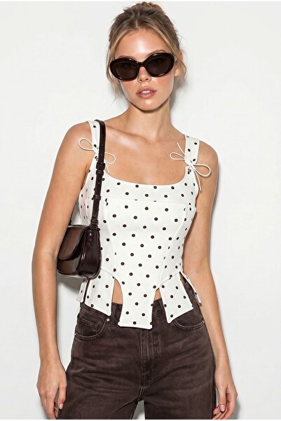 Hiccup LUCCI Top Corset Scurt Cu Buline, Damă
