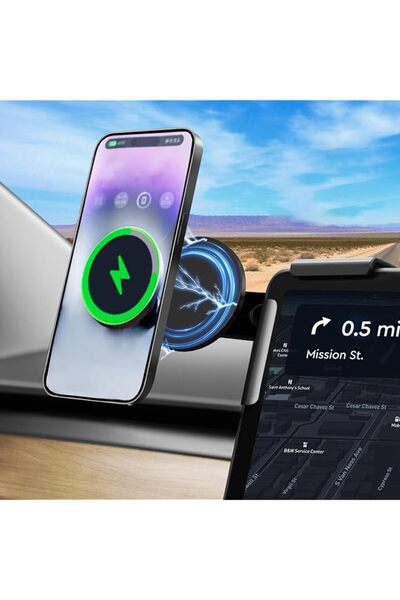 Generic Phone Mount for Tesla, Magnetic Car Phone Mount for Tesla Model 3/Y/X...