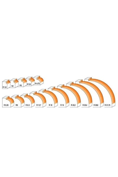 CMT 938.445.11 44.5MM Freză de rotunjire pentru lemn laminat cu rulment