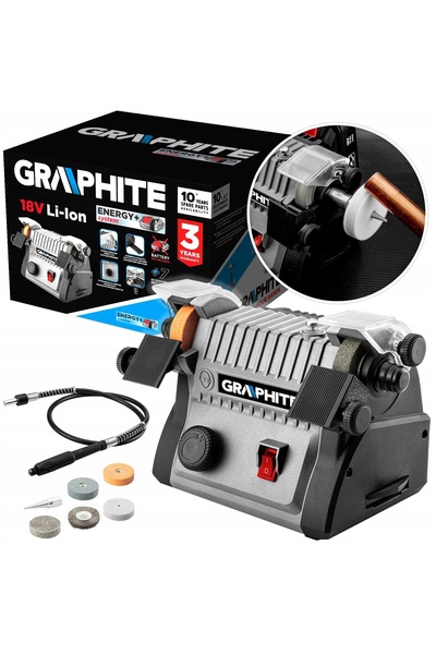 graphite Mini polizor de masă cu acumulator 3 în 1 cu ax flexibil 58G095 SOLO