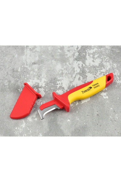 Tvardy Cuțit izolat pentru îndepărtarea izolației cablurilor, 180 mm, VDE