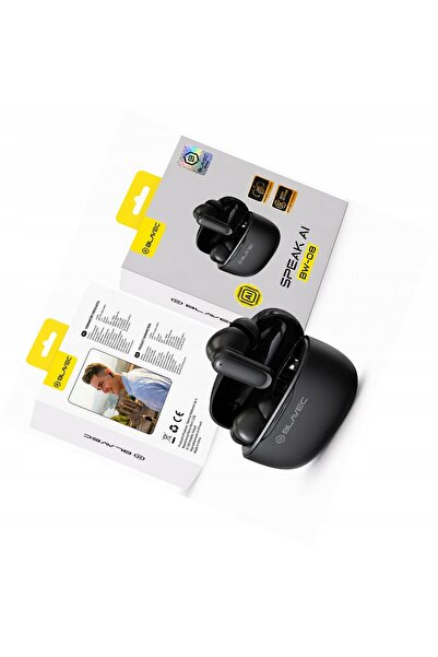 Blavec Căști traducătoare negre TWS BW-08 cu AI pentru Xiaomi Redmi Note 9