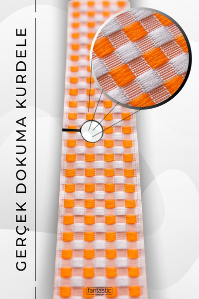 FANTASTIC Pötikare Ekose Gingham Dokuma Kurdele 20mm 10 Metre