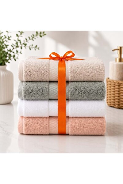 Özdilek Woven 4-Piece Set - Super Soft Hand and Face Towels (50X90)