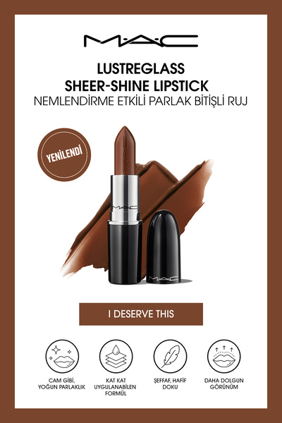 M.A.C Lustreglass Sheer-Shine Lipstick - Nemlendirme Etkili Parlak Bitişli Ru...