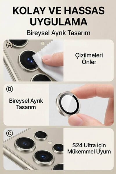 MTL Samsung S24 Ultra Compatible Sapphire Lens Anti-Scratch Durable Camera Protector