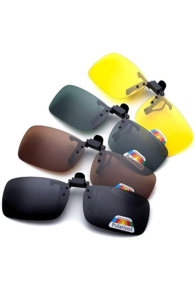 Estelle One Piece Polarized Clip on Flip up Sunglasses over Prescription and ...