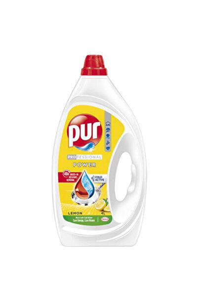 Pür Detergent Lichid de Vase cu Lamaie - Pur Professional Power Lemon, 4000 ml