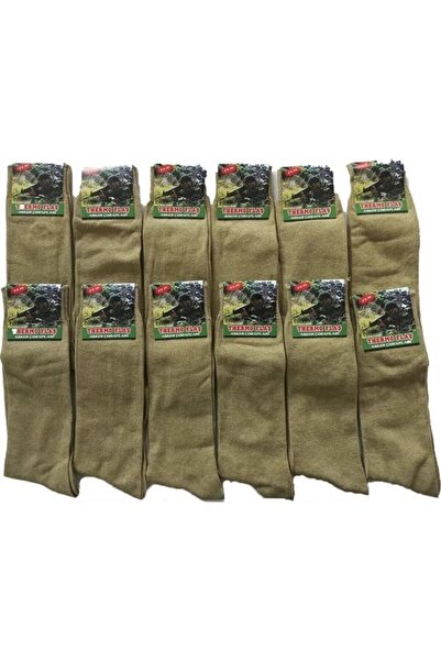 BoraVelli Soldier Socks Combed Cotton Green 12 Pieces