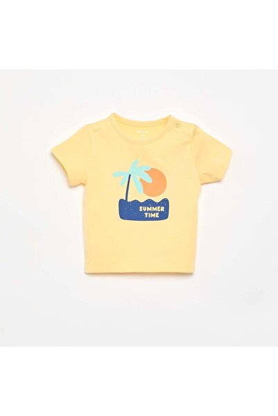 KIABI Short-sleeved T-shirt with fun print YELLOW