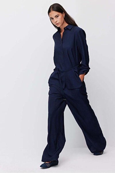 PAULMARK Women's Elastic Waist Wide Leg Pants