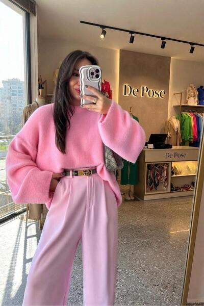 De Pose Women's Knitwear Plush Sweater