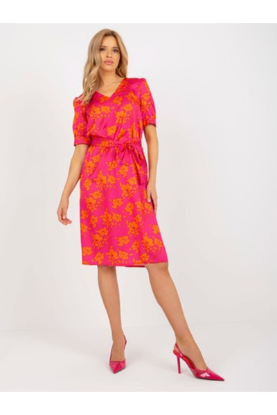 LAKERTA Rochie Dama, LAKERTA, Bumbac, Rochie dreapta, Fucsia, model LK-SK-508...