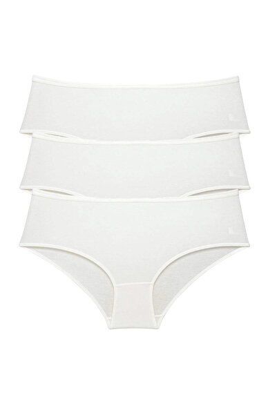 mtm My The Mall Clothing 3 Pieces Women's High Waist Bato Panties Cream