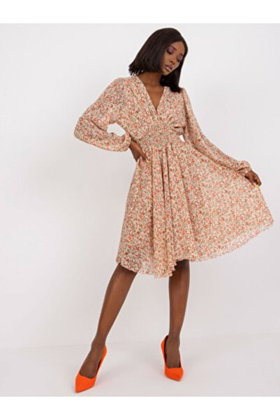 ZULUNA Rochie Dama, ZULUNA, Poliester, Rochie evazata, Bej, model CHA-SK-2903...