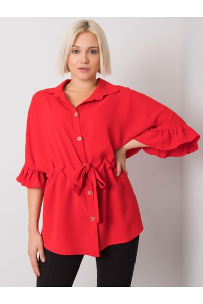 rue parıs Bluza Dama, RUE PARIS, Maneca scurta, Rosu, model CHA-BZ-3576.25