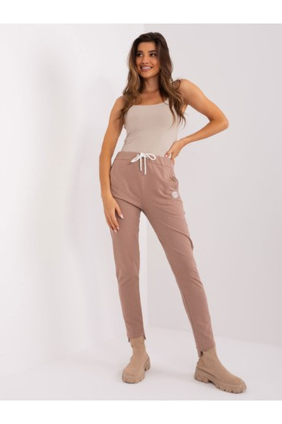 Relevance Pantaloni Trening Dama Sport, Guler inalt, RELEVANCE, Bej inchis Ca...