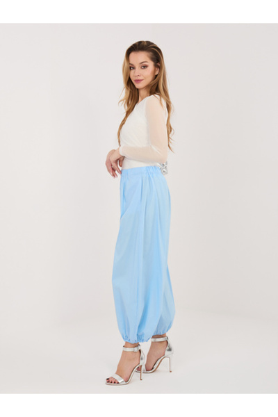 rue parıs Women's Pants, RUE PARIS, Cotton, Light Blue, model IT-SP-FL10309.70