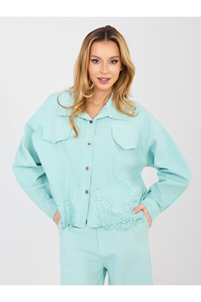 rue parıs Jacheta Dama, RUE PARIS, Bumbac, Maneca lunga, Menta, model IT-KR-F...