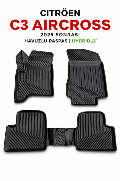 Black Gold Citroen C3 Aircross 2025 Sonrası Hybrid Uyumlu 3D TPE Kauçuk Oto P...