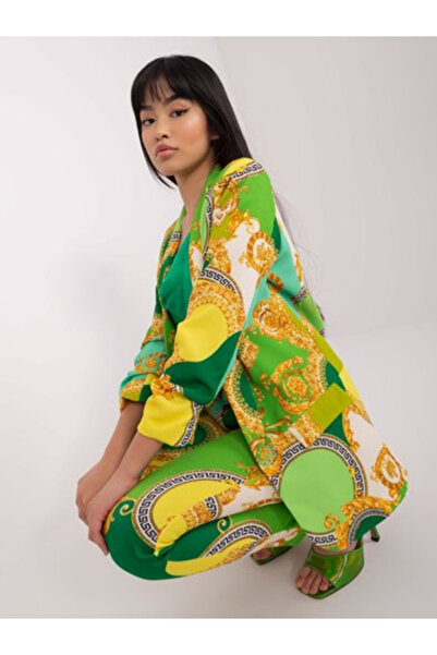 Italy Moda Sacou Dama, ITALY MODA, Poliester, Maneca 3/4, Verde deschis, mode...