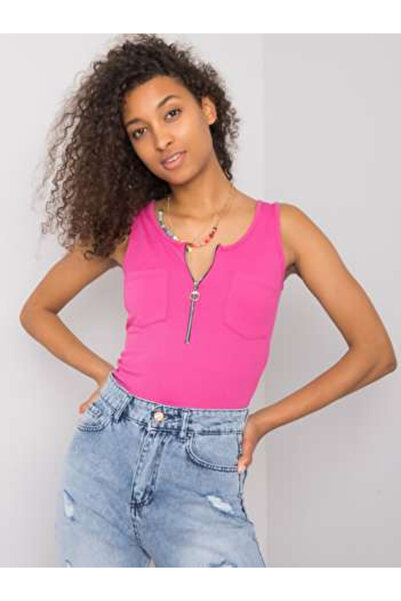 Italy Moda Top Dama, ITALY MODA, Poliester, Decolteu rotund, Roz, model DHJ-T...