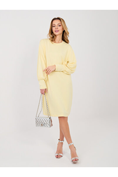 rue parıs Rochie Dama Maxi, Rochie dreapta, RUE PARIS, Galben Eleganta Office