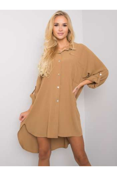 Italy Moda Rochie Dama Maxi, Oversize, ITALY MODA, Bej Casual