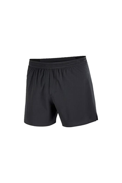 Salomon شورت الجري SENSE AERO STOW مقاس 5 بوصات للرجال باللون الأسود