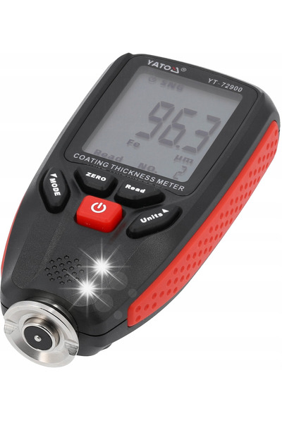 yato Tester digital LCD pentru grosimea stratului de vopsea 0-1300µm, Alumini...