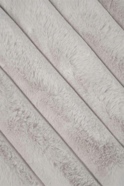 Stof Pătură polară pufoasă gri 130 x 160 cm poliester cu fire