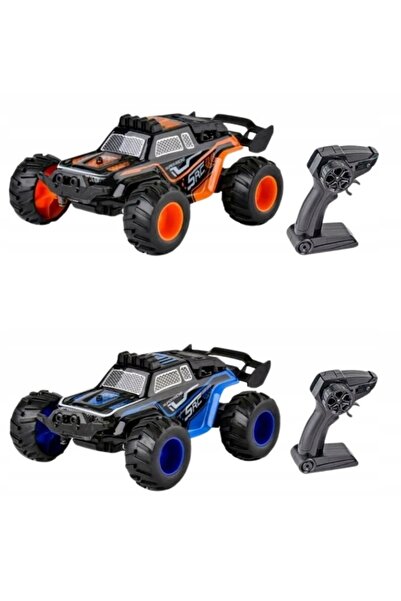 MAKSIK Mini mașină off-road telecomandată cu roți mari și lumini, scară 1:32