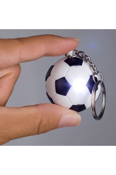 CATIANO Breloc Minge de Fotbal cu Sunet & Lumina Ø4cm