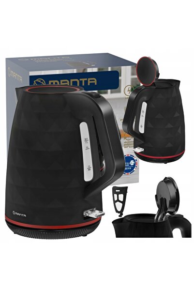 MANTA Fierbător electric fără fir pentru ceai și cafea, negru, silențios, 220...