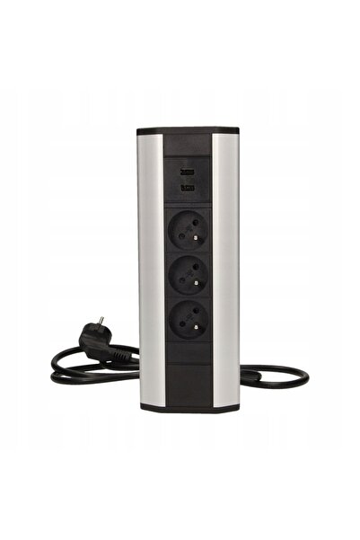 Orno Priză multiplă cu 3 prize 250V AC, cu USB și cablu de 1,8m