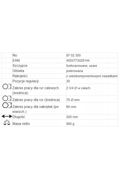Knipex SZCZYPCE Ajustabile pentru țevi 300MM COBRA