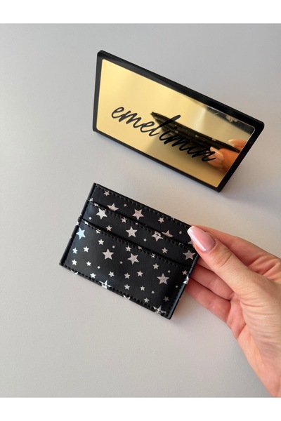 emelimin Women's Silver Starry Card Holder Wallet Slim Design Multi-Compartme...
