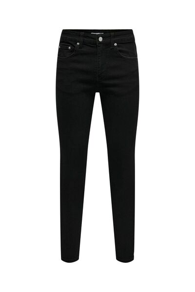 Only & Sons Blugi skinny ONSFLY cu talie medie, cu efect de pulverizare.