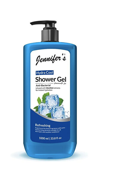 Jennifer's Hydra Cool Shower Gel - Antibacterial with Menthol Extracts, Refre...