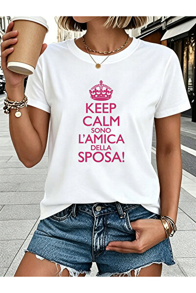 45 BPM تي شيرت نسائي إيطالي بتصميم "Sono L'amica Della Sposa" لوصيفات العروس ...