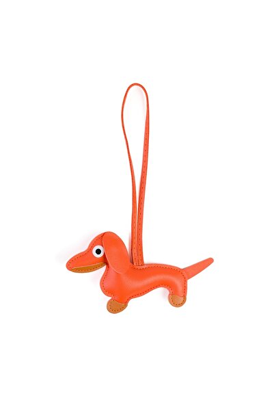 Posete Fagaras Keychain - Dogolino - Orange, Women's Keychain Made of Genuine...