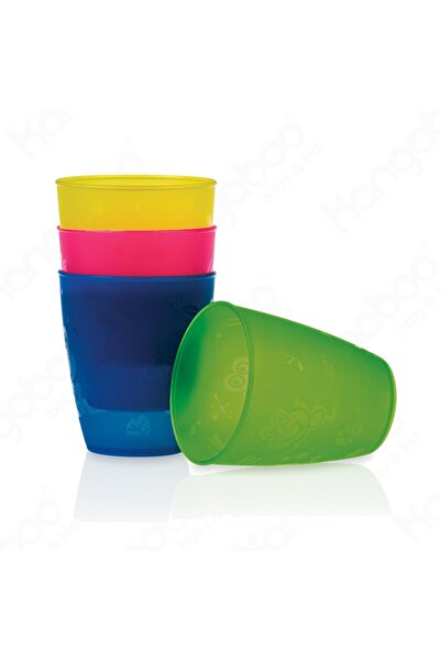 Nuby Set of 4 colored glass glasses