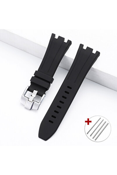 Choice3 26mm Black 26mm Soft Silicone Watch Band for AP Refit Belt Strap for ...
